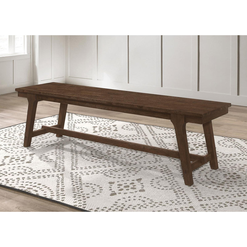 Red Barrel Studio® Egons Solid Wood Dining Bench in Brown | Wayfair